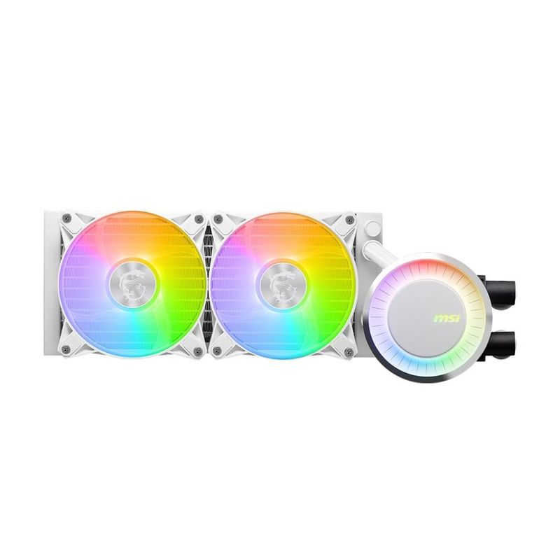 MSI MAG CORELIQUID E240 Blanc ARGB 240mm AIO Liquid CPU Cooler (CLE240WT)