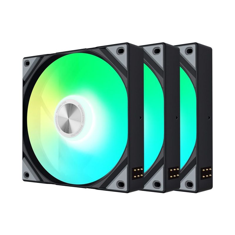 TRYX ROTA SL ARGB 120 Noir 120mm Lot de Trois Ventilateurs de Boitier