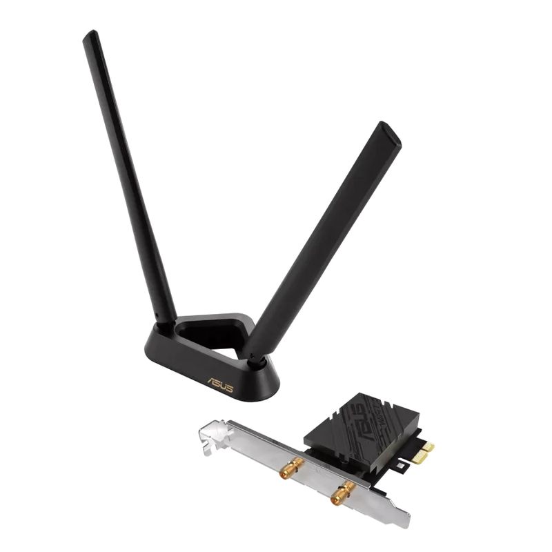 ASUS PCE-BE90BT Adaptateur WiFi 7 PCI-E avec 2 antennes externes, supportant la