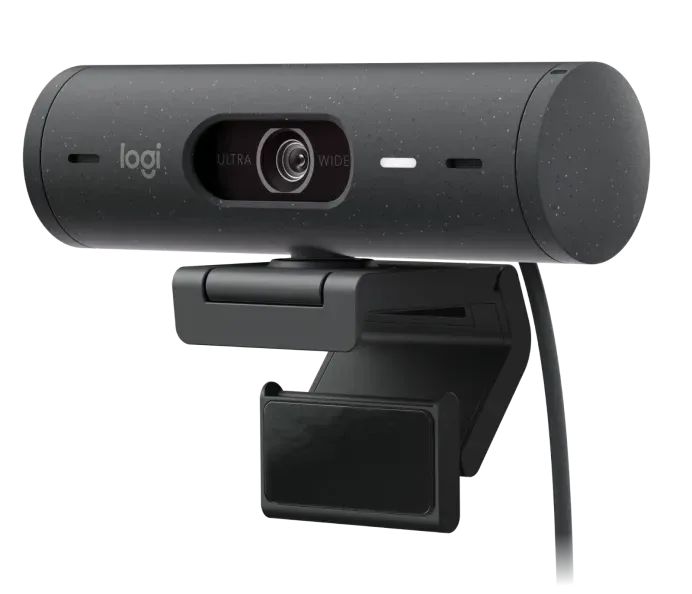 Logitech Brio 500 Graphite 1080p Webcamavec correction de la lumière, cadrage au